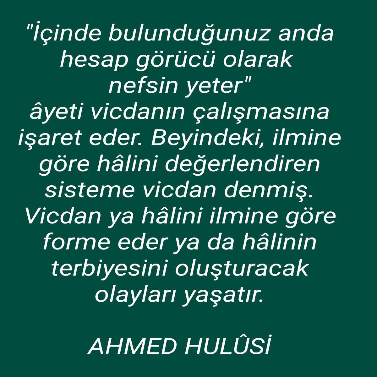 HESAP GÖRÜCÜ OLARAK NEFSİN YETER.