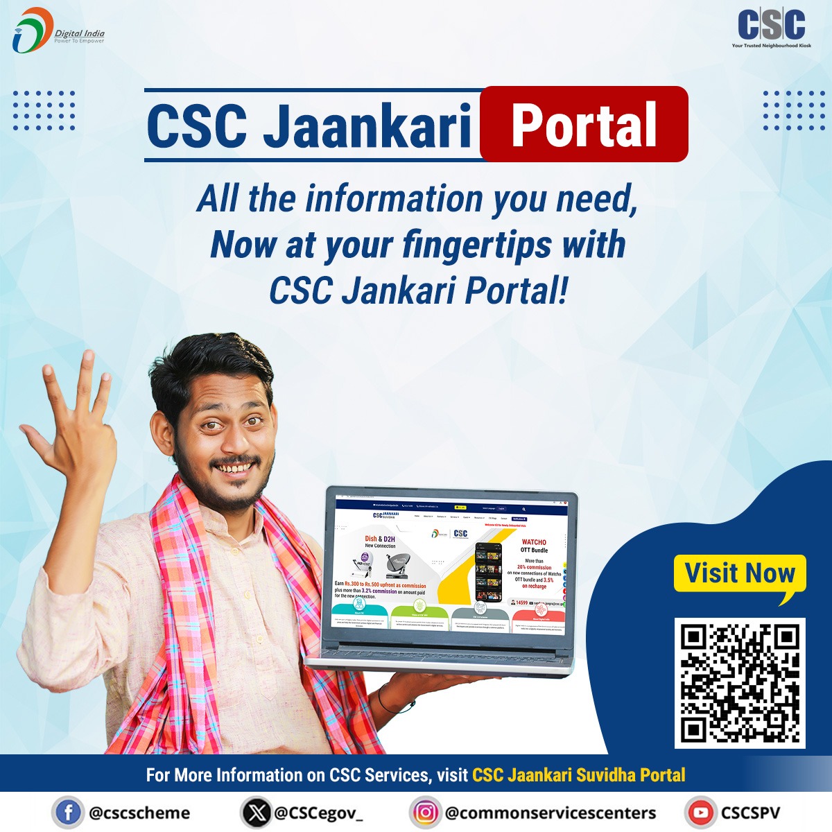CSCegov_'s tweet image. CSC Jaankari Portal...

All the information you need is now at your fingertips with the CSC Jankari Portal!

To know more about CSC Services, visit: jaankari.csccloud.in

For any queries, call 14599 or write to helpdesk@csc.gov.in

#CSC #DigitalIndia #CSCJaankariPortal…