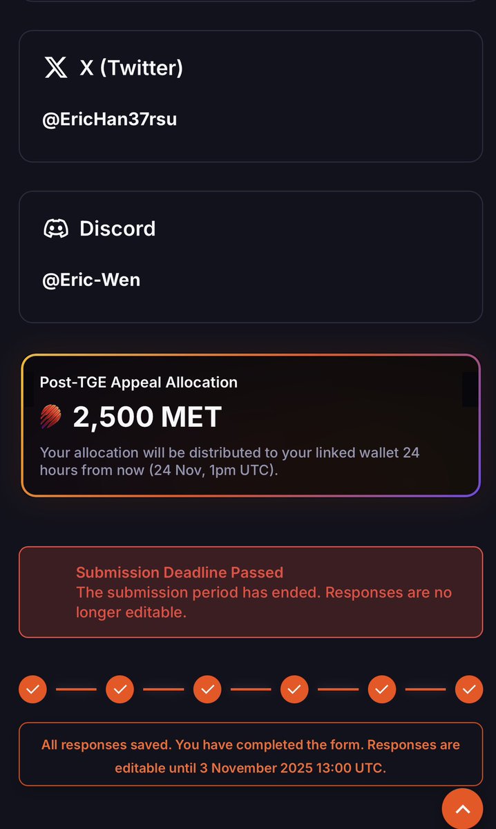 Thank you, <a href="/MeteoraAG/">Meteora</a> and <a href="/0xmiir/">miir</a>, for taking the time to reconsider my contributions. It truly means a lot to me.