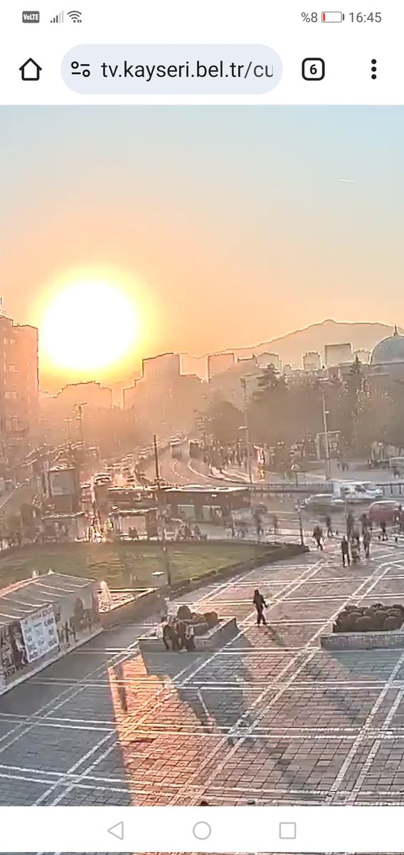 Kayseri'de gün batımı.