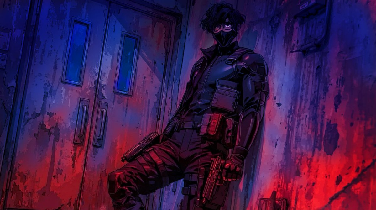 _3912657840's tweet image. スマホで指ペイントするのも慣れてきた。
赤い方がビフォーで青い方がアフター

これは難しいことはしてなくて
レイヤーモードのカラーで赤を青くして
その上にオーバーレイの黒で暗くしてる

いや難しいことしてるな…