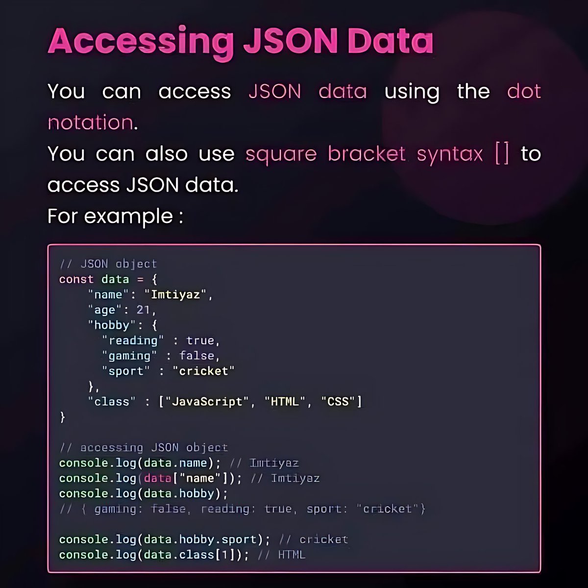 11xcoder's tweet image. 🌐 The Language of the Web: Mastering JSON
JSON is the foundational handshake for data across almost every modern application. It&apos;s the simple, language-independent key to storing and transferring information efficiently.

#JSON #JavaScript #WebDevelopment #DataTransfer