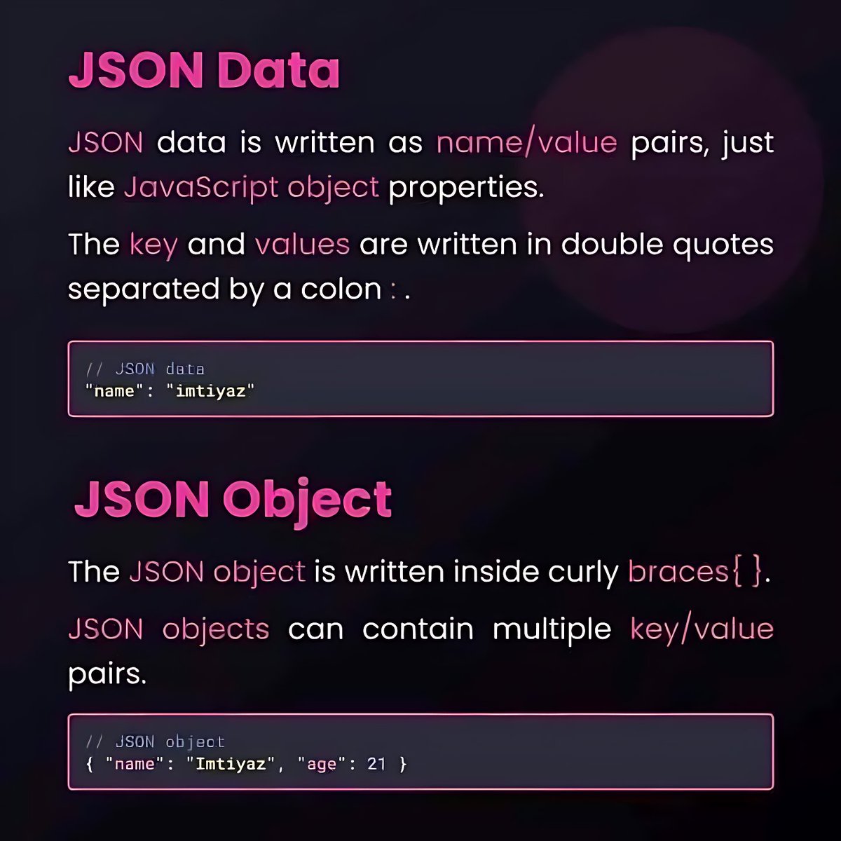 11xcoder's tweet image. 🌐 The Language of the Web: Mastering JSON
JSON is the foundational handshake for data across almost every modern application. It&apos;s the simple, language-independent key to storing and transferring information efficiently.

#JSON #JavaScript #WebDevelopment #DataTransfer