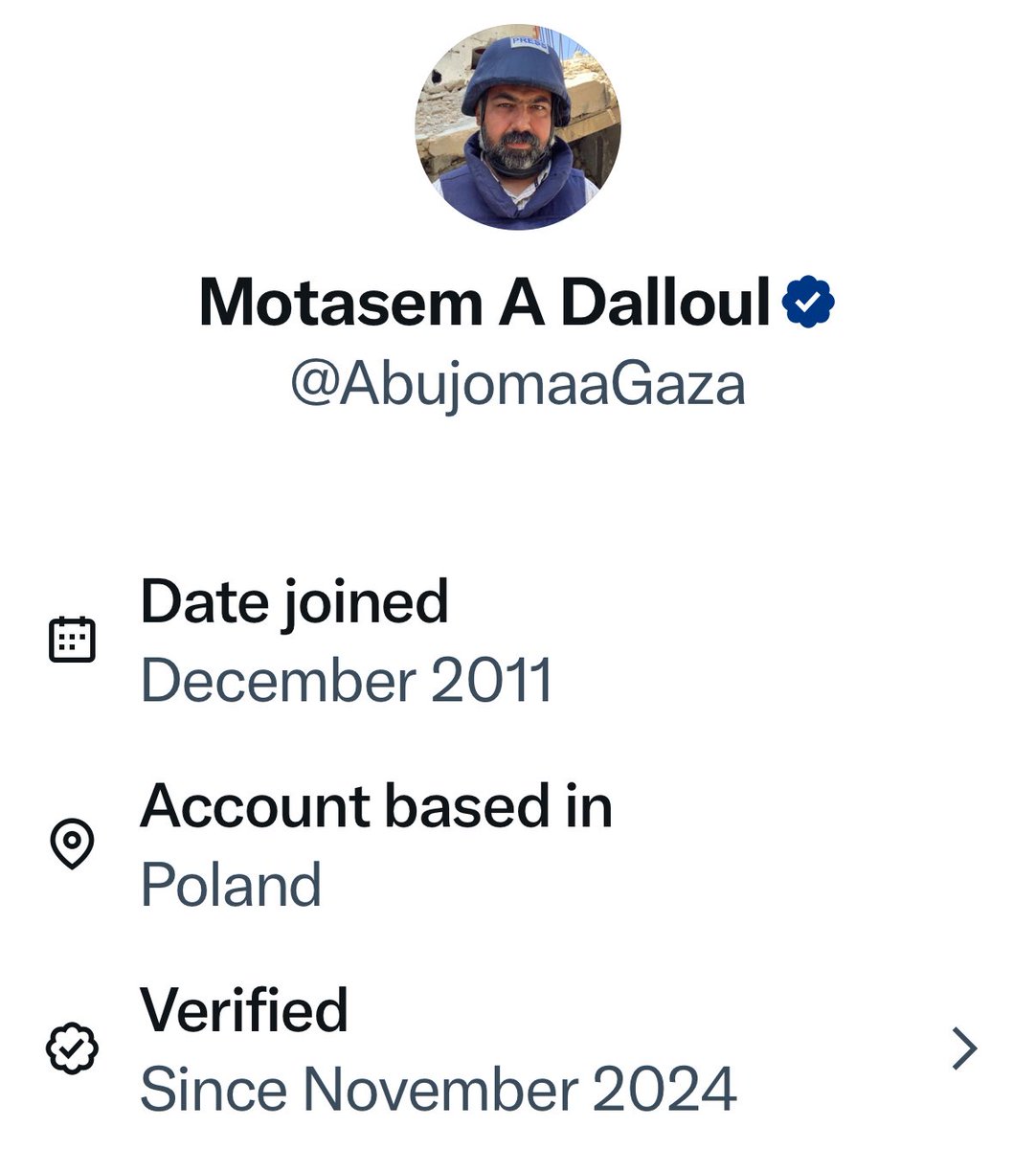 IsraelMFA's tweet image. 196,900 followers being lied to by fake “journalist” claiming to be in Gaza. New @X feature reveals his actual location is Poland.

Reporting from Gaza is fake &amp;amp; not reliable. Makes you wonder how many more fake reports have you read?