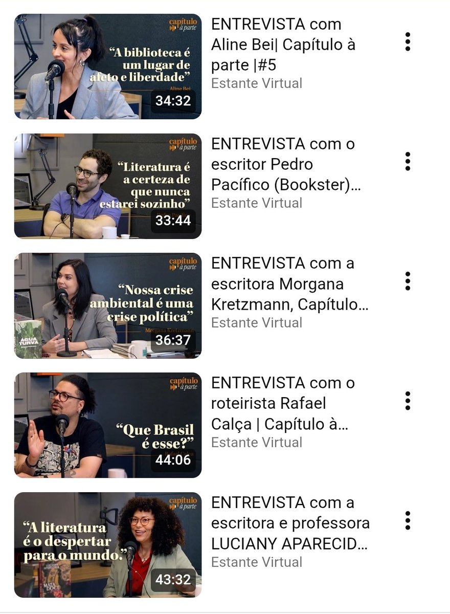 Confira o videocast da Estante Virtual!🎙📚
youtube.com/playlist?list=…