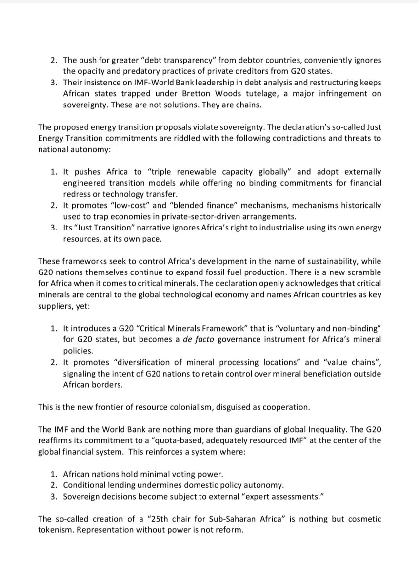 MkhontoweSizwex's tweet image. MK PARTY UNEQUIVOCALLY REJECTS THE G20 LEADERS’ DECLARATION.