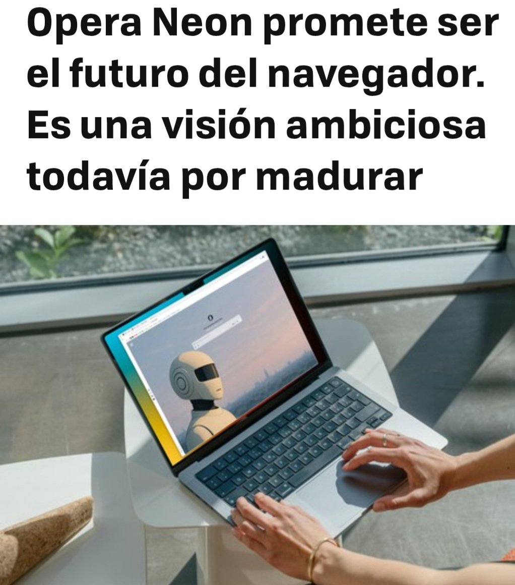 Opera Neon da por hecho: las integraciones laterales de mensajería, las apps de música en streaming, el panel multimedia... Un Opera debajo: práctico, cómodo y pensado para quien vive pegado a varias plataformas a la vez.⬇️
xataka.com/robotica-e-ia/…
