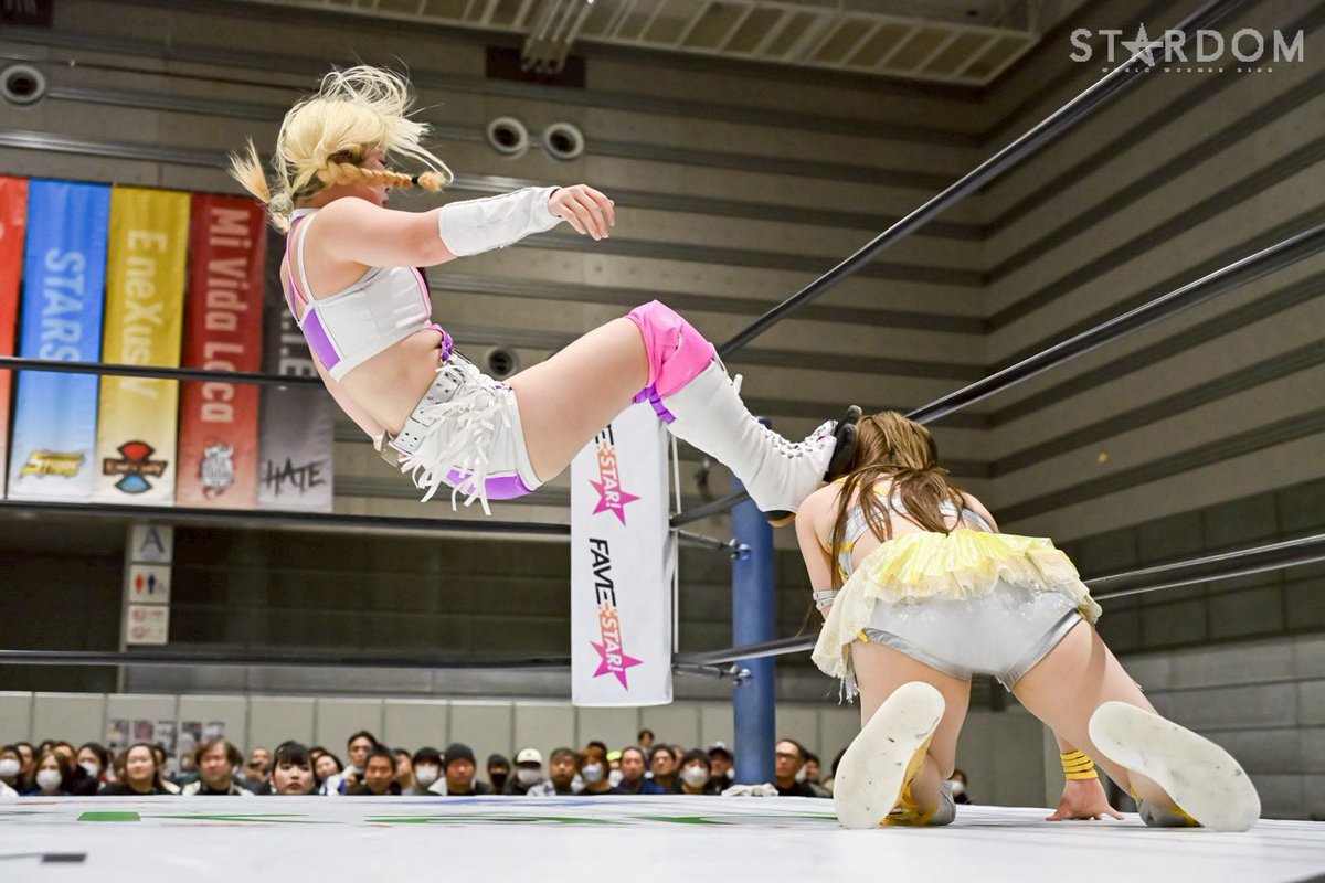 n_poi07's tweet image. 負けなし8点目🖐️🤟

梨杏が日に日に強くなっていく✨
去年のタッグリーグで当たった2人とは、まるで人が違った💛

今年は10周年yearだし、
優勝して...あの賞も狙いたいっ🏆🤝
ねっ、サオリ！
#なつあんどさおりー