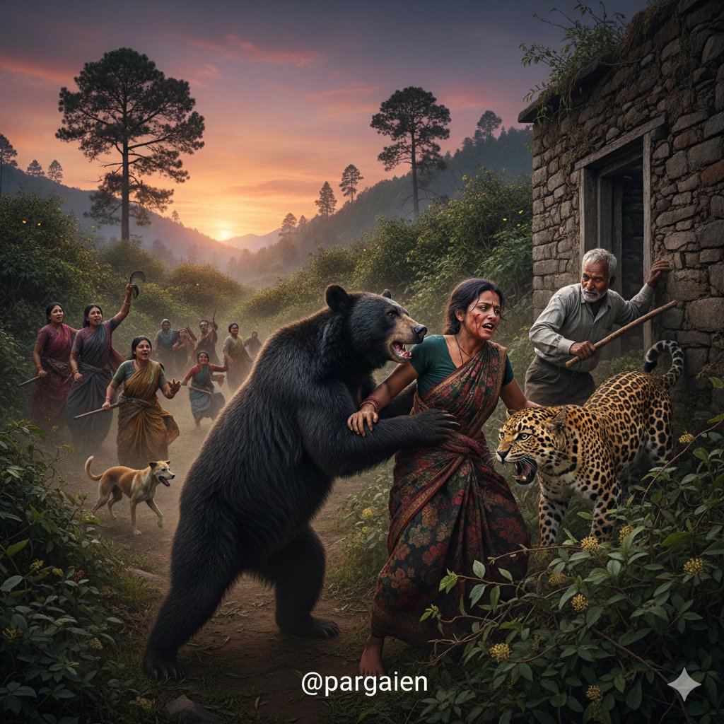 pargaien's tweet photo. The silent predators, leopards and bears, are making human-wildlife conflict the new normal in #Uttarakhand. https://t.co/LtCKKkzmMg