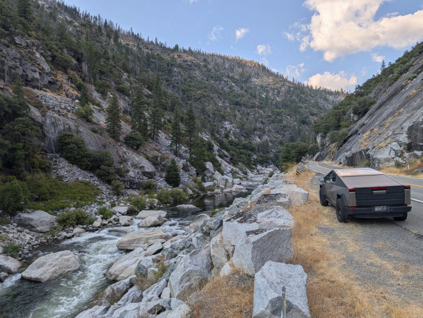 Cybertruck: 

Who would have thought it is perfectly camouflaged?