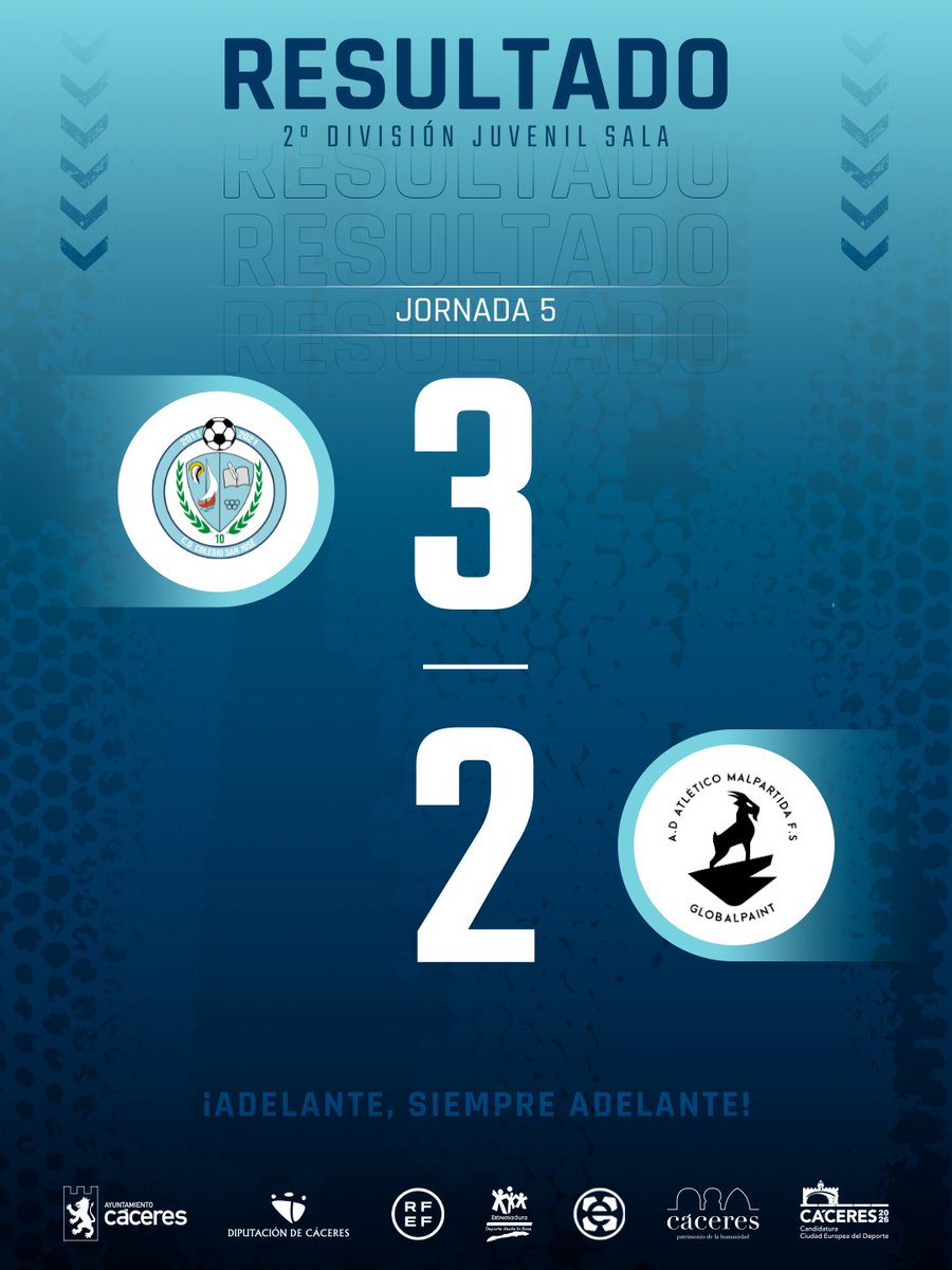 #JuvenilB

🔚 Final del partido

<a href="/CdcSanJoseFS/">CDC SAN JOSÉ FS</a> “B” 3-2 AD Atlético Malpartida FS

J. Melli ⚽
Jairo ⚽️⚽️

#123SanJosé🩵