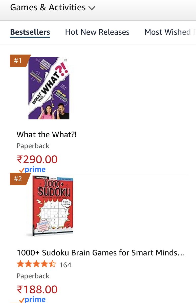 nipunnyy's tweet image. Wrote a book loaded with trivia and puzzles. It crossed Sudoku to be #1 in Games &amp;amp; Activities. Small wins ^.^