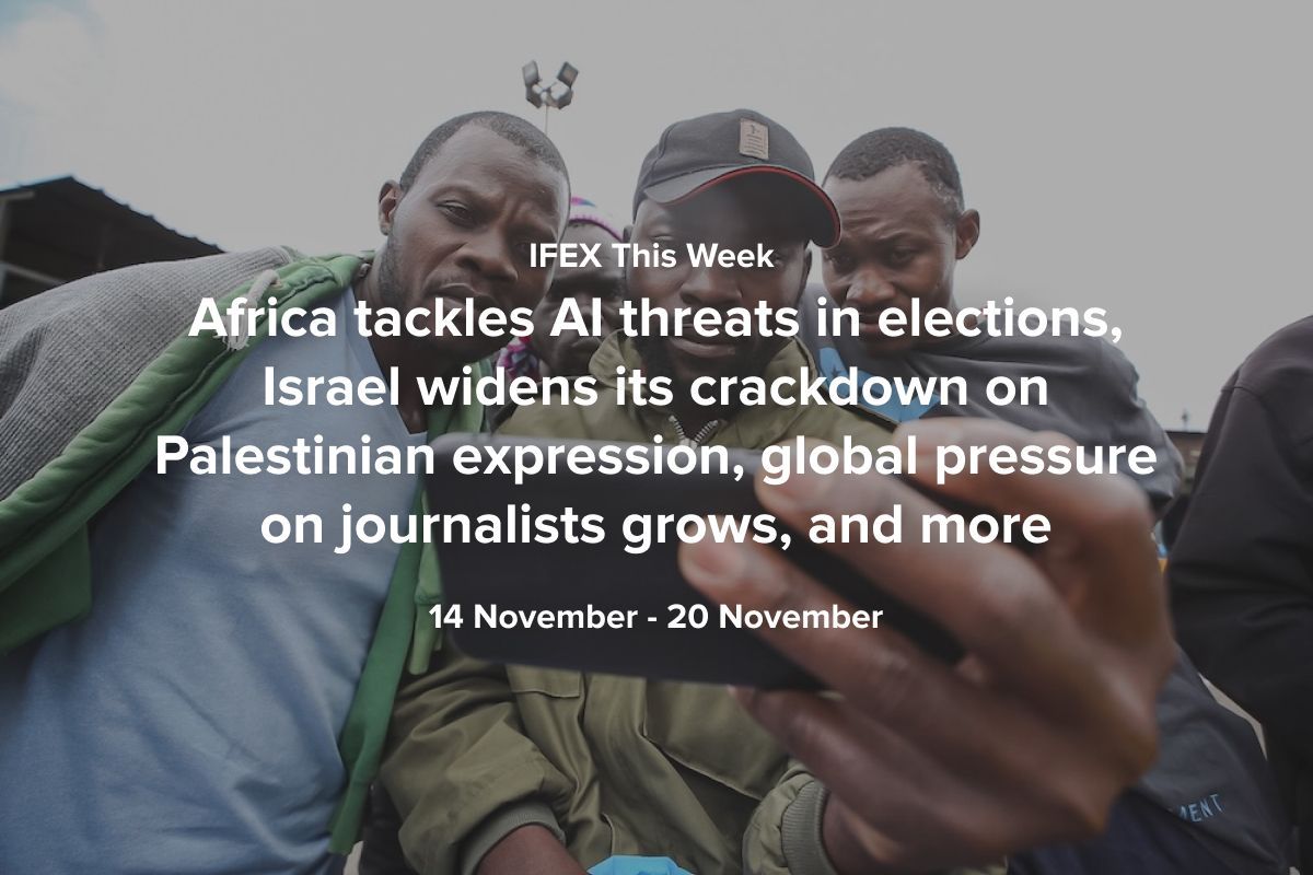 IFEX's tweet image. This week in #FreeExpression:

🔹 #Nepal: calls for stronger journalist safety
🔹 #Chile: new criminal defamation cases
🔹 #Lebanon: RSF’s Beirut centre marks a year supporting journalists

📬 Read more #IFEXThisWeek: buff.ly/1qsDwoq