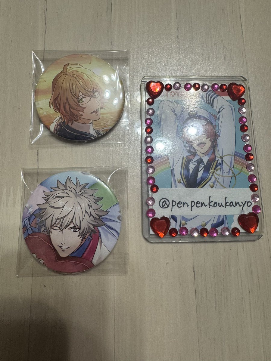 【交換】うたプリ　AGF  ライエモ

譲
クリアカード:真斗、翔、レン、セシル、蘭丸、藍、カミュ2
缶バッジ:那月、蘭丸

求
クリアカード:トキヤ、嶺二　各1
缶バッジ:音也、嶺二

平日京王線内手渡し(府中〜明大前駅間)、郵送
1/9(金) UTA☆PRI WONDERLANDでの手渡しも可能

→