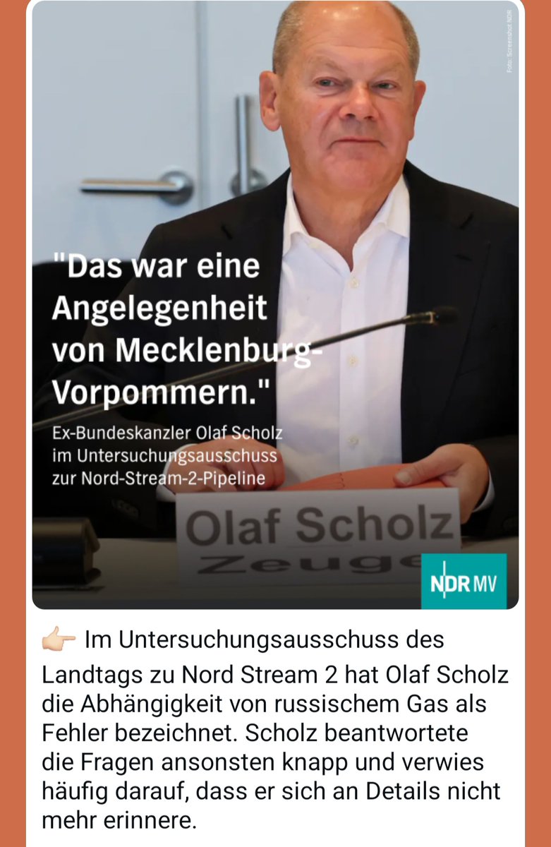 Er konnte sich mal wieder nicht erinnern.#SPD #nordstream 🤣