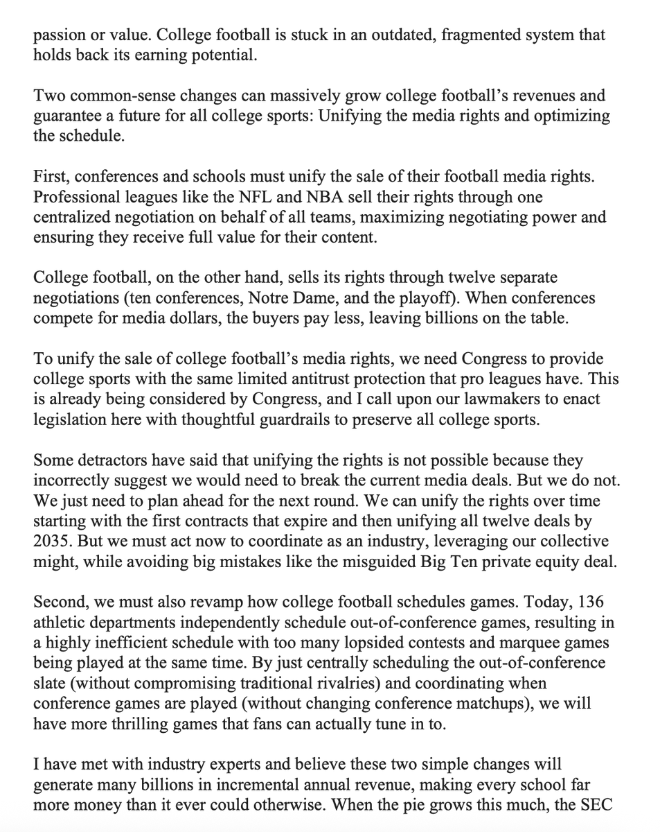 RossDellenger's tweet image. In an Op-Ed in The Hill, former Ohio State and WVU president Gorden Gee implores college leaders to consolidate media rights and optimize football scheduling to generate more revenue and save an industry that’s “fragmented” and “in crisis.”

thehill.com/opinion/educat…