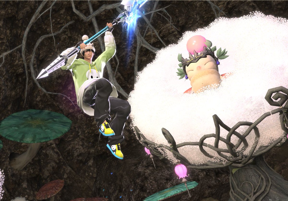 WtHk3eJCzS41814's tweet image. 今日はCWLS「HarmoniX」のメンバーの皆さんとフォールガイズのイベントに行ってきました！とても楽しかったです。ファイナルステージまで行きたかったー。
パーカーとスニーカーをゲットしてチャラい若者って感じ。普段の柴犬に乗った真面目スタイルとのギャップを見て欲しいｗ
#FF14SS　#HarmoniX