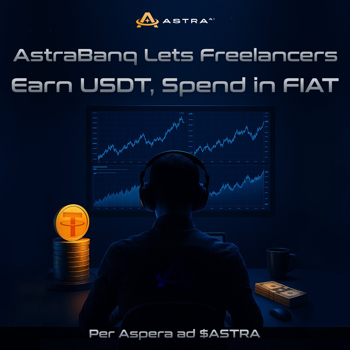 AstraLabs_Inc's tweet image. 💼 AstraBanq Lets Freelancers Earn USDT, Spend in FIAT

The gap between crypto earnings and real-world spending is finally closed.

With AstraBanq, freelancers and remote workers can now:

🔹 Get paid in USDT, USDC, or crypto of choice
🔹 Convert instantly to AED, USD, EUR, and…