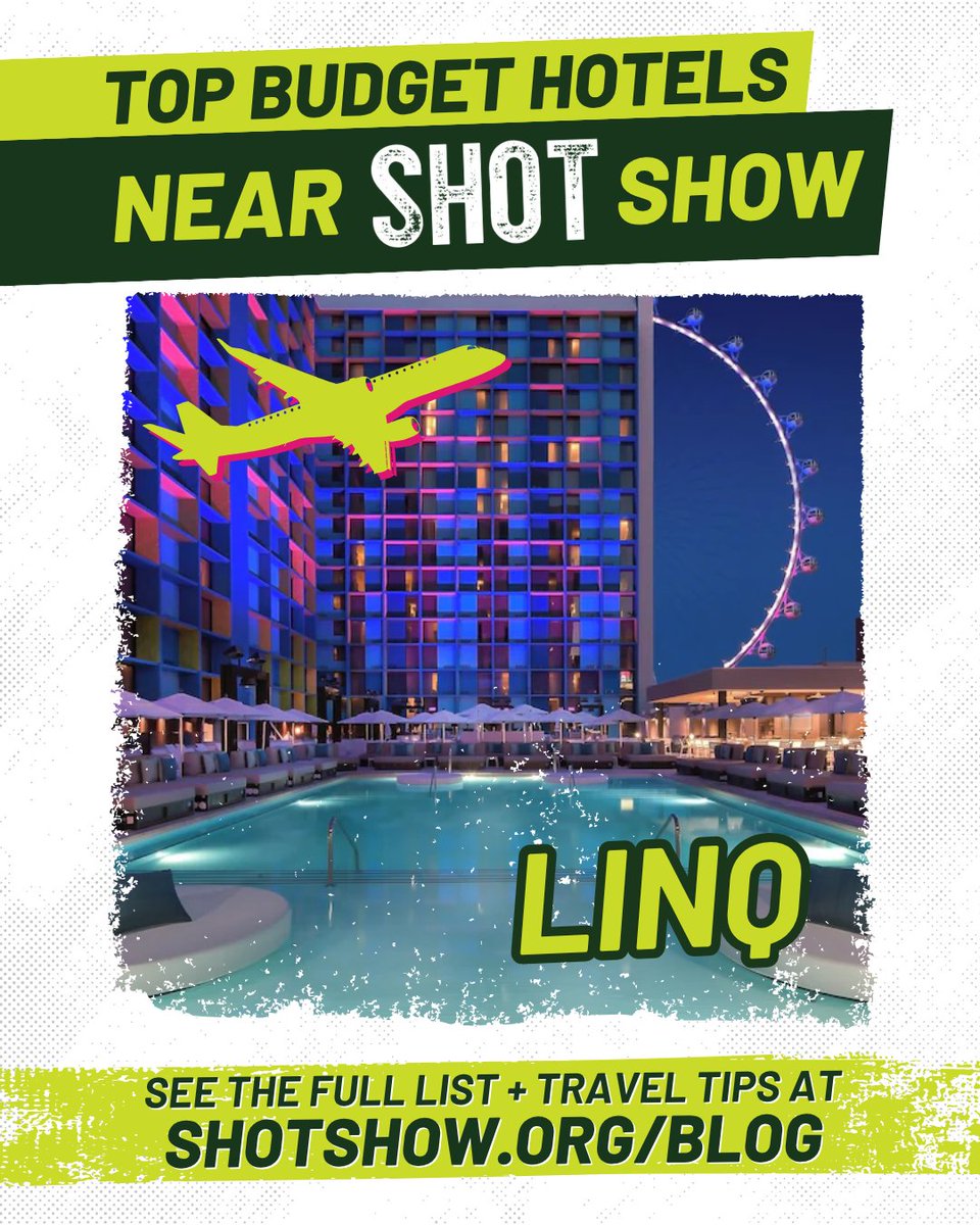 nssfshotshow's tweet photo. Planning your #SHOTShow stay? Skip the long commute and stay steps away from the action without breaking the bank.
🏨 Find the full list + budget travel insights ➡️ https://t.co/5EZikoCQrO
#SHOTShow #SHOTShow2026 #TradeShowTips https://t.co/igSvsEa1aX