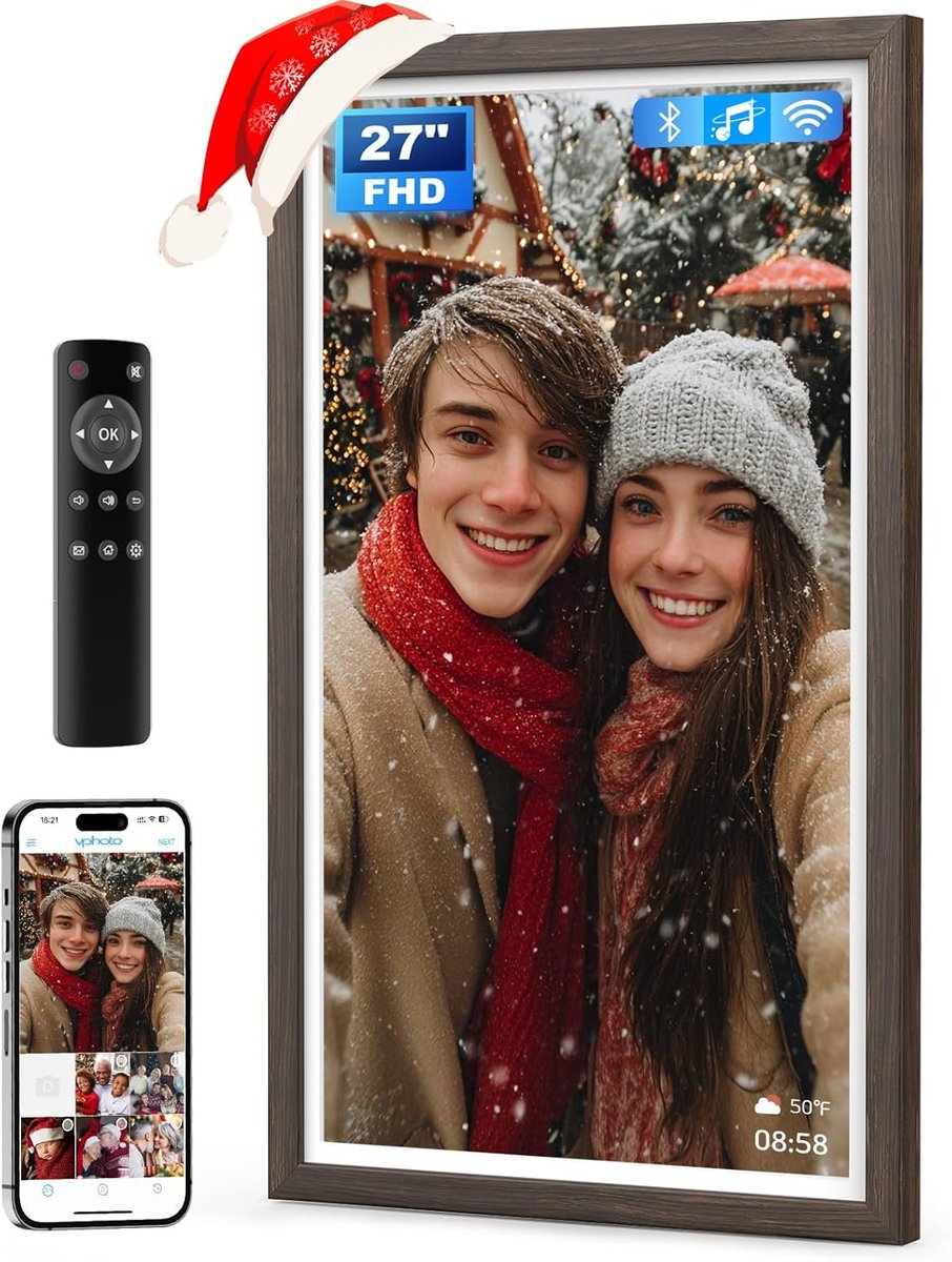 babyfashionusa's tweet image. Large Digital Picture Frame 27 inch, 1920x1080 FHD IPS WiFi Digital Photo Frame with Remote, 32GB Storage, Auto-Rotate, Instantly Share Photo/Video via Apps/Email, USB/Mirco SD, Dark Wood

Price :  $259.99

sovrn.co/ps0z7ci

#ad #Frame

Image Credit :  AMAZON