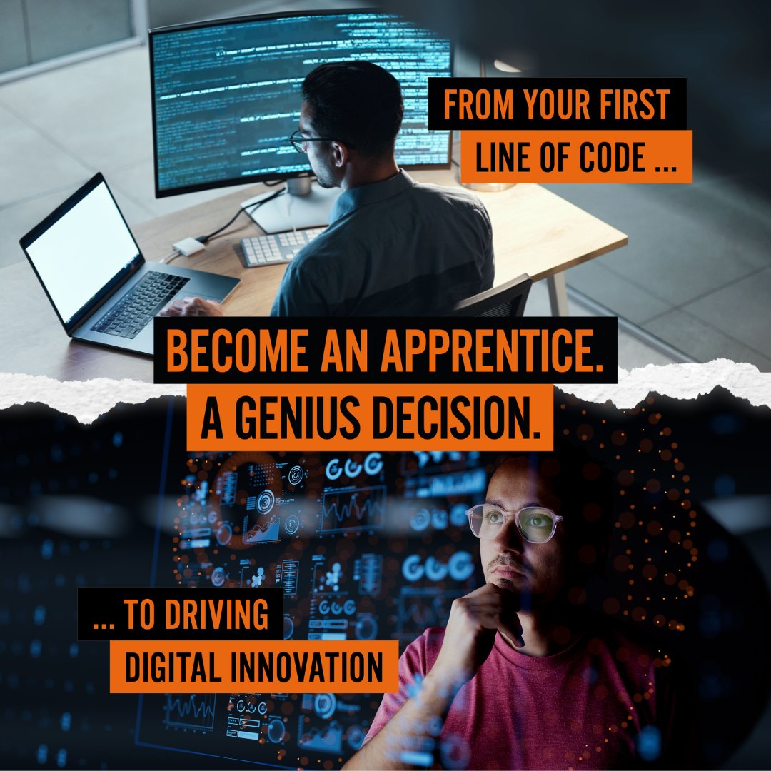 ApprenticeWales's tweet image. Wales is building the future of tech – one apprentice at a time! 🤖💯 Digital degree apprenticeships mix skills, experience &amp;amp; academic excellence. 

Level 6 frameworks: software engineering, data science &amp;amp; cyber security. 

Learn more: ow.ly/Xbk350XnMax