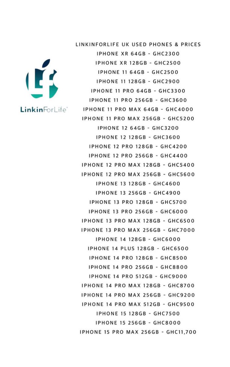 ForLinkin's tweet image. IT COST $0.00 to RETWEET my hustle 🤲🏾

&amp;gt;UK USED iPhones available from iPhone XR to iPhone 16 Pro Max 

•PRICE LIST ( Frame 4)

-SWAP ALLOWED✅
-INSTALLMENT PLAN AVAILABLE ✅
-NATIONWIDE DELIVERY 🚚 

Kindly RETWEET 🙏🏾

☎️0541427156