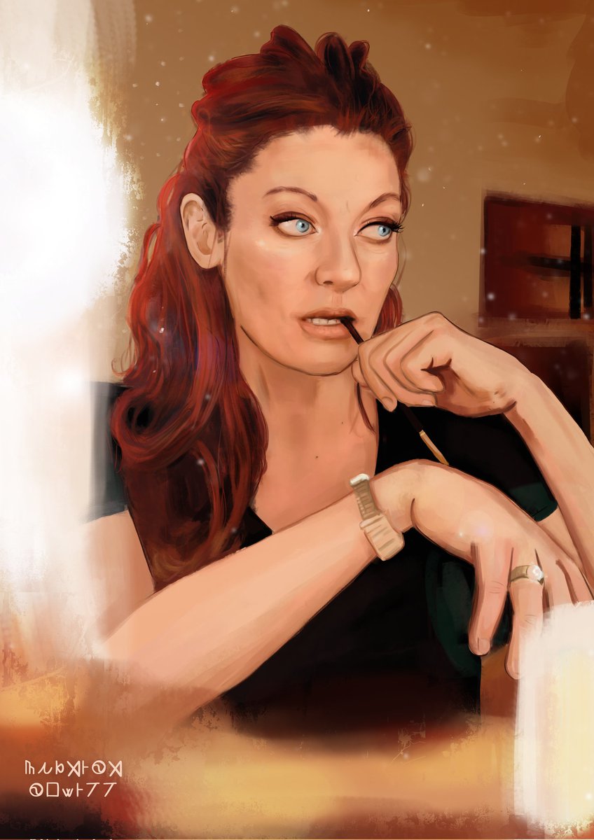Mikaela_Lovett's tweet photo. @JohnSimmSociety @bigfinish @DoctorWho_BBCA @raphablueberry #Happybirthday to @MichelleGomez ! (And happy #doctorwho anniversary; though I didn’t draw #Missy this time 💗💗)
#painting #michellegomezfanart #fanart #drawing #portrait #art #digitalart #muted #brown #autumm #monochrome #doctorwhoday #makeup #michellegomezfan https://t.co/SMy6zx9ai9