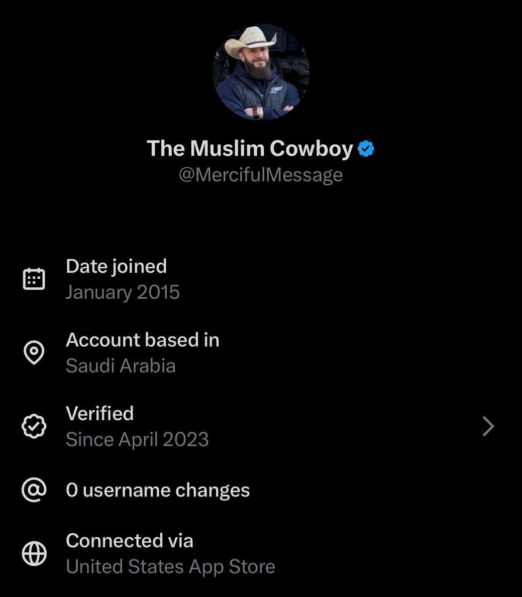 AlexDuncanTX's tweet image. Would you look at that…. The “Texan” Muslim Cowboy is based out of the Islamic State, Saudi Arabia.
