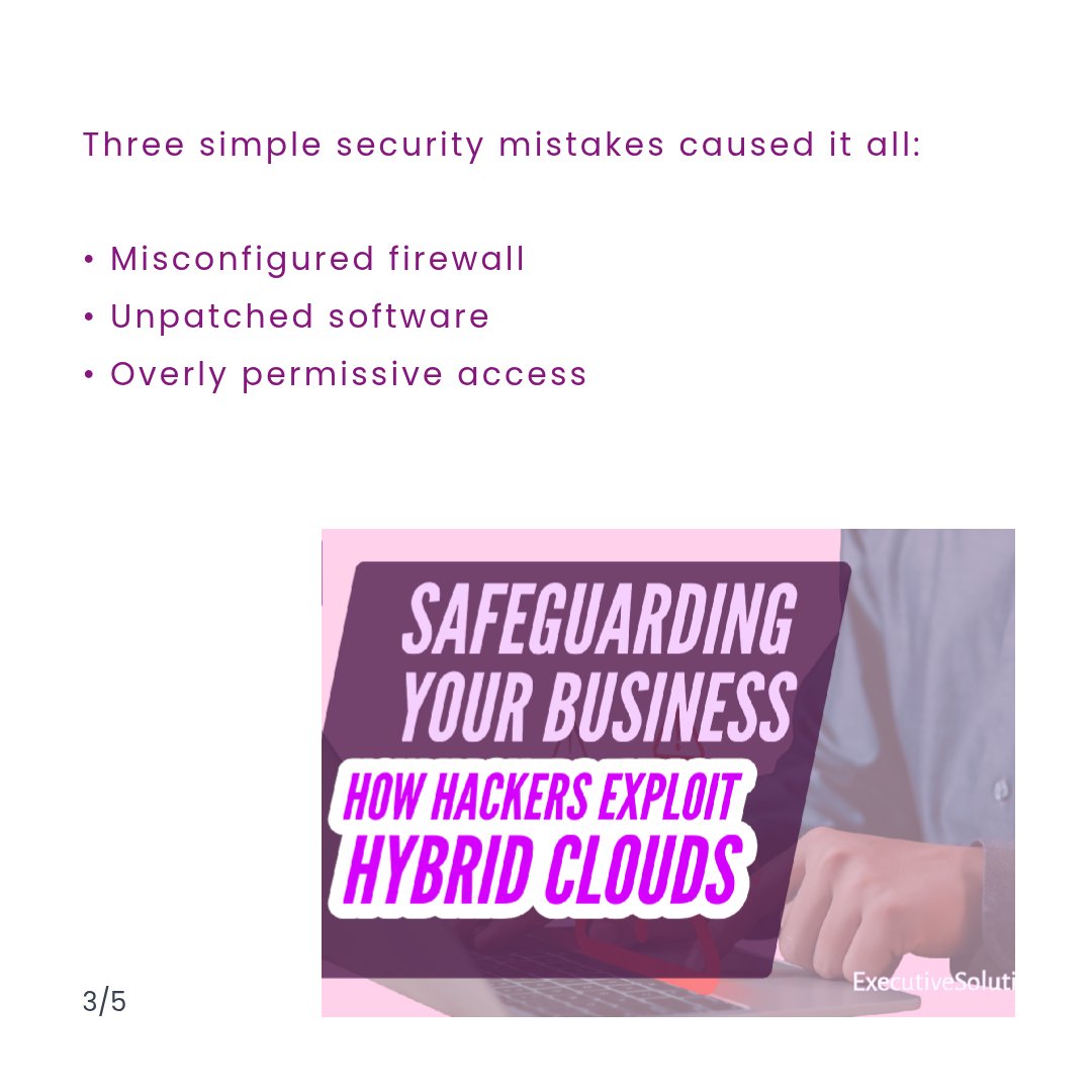 PlainTalkCybr's tweet image. 🔓 KEY VULNERABILITIES
• Misconfigured web application firewall
• Unpatched software
• Overly permissive permissions