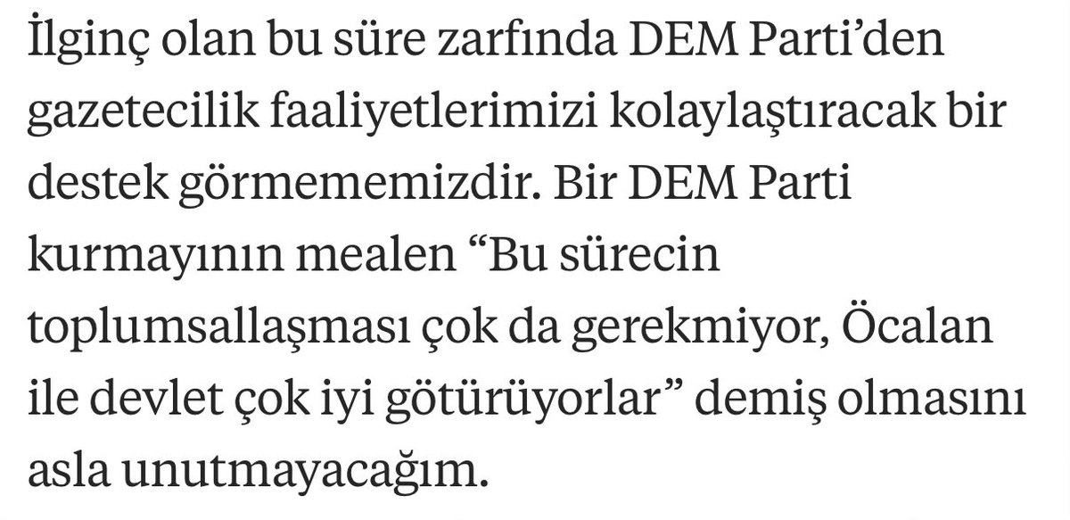 İbretlik bir demeç.