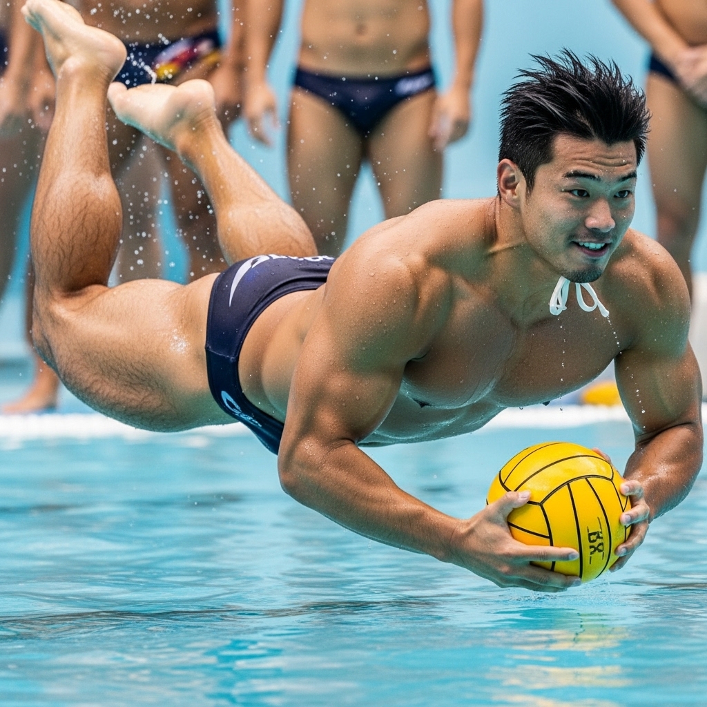 aifutomomo's tweet image. 競技中の画像も欲しくって

尚且つ太ももを出したくて

こんなアクロバティックな画像に🤣

キャップがないけど、足がイイ感じ😆

#AIart #AI男子 #ImageFX