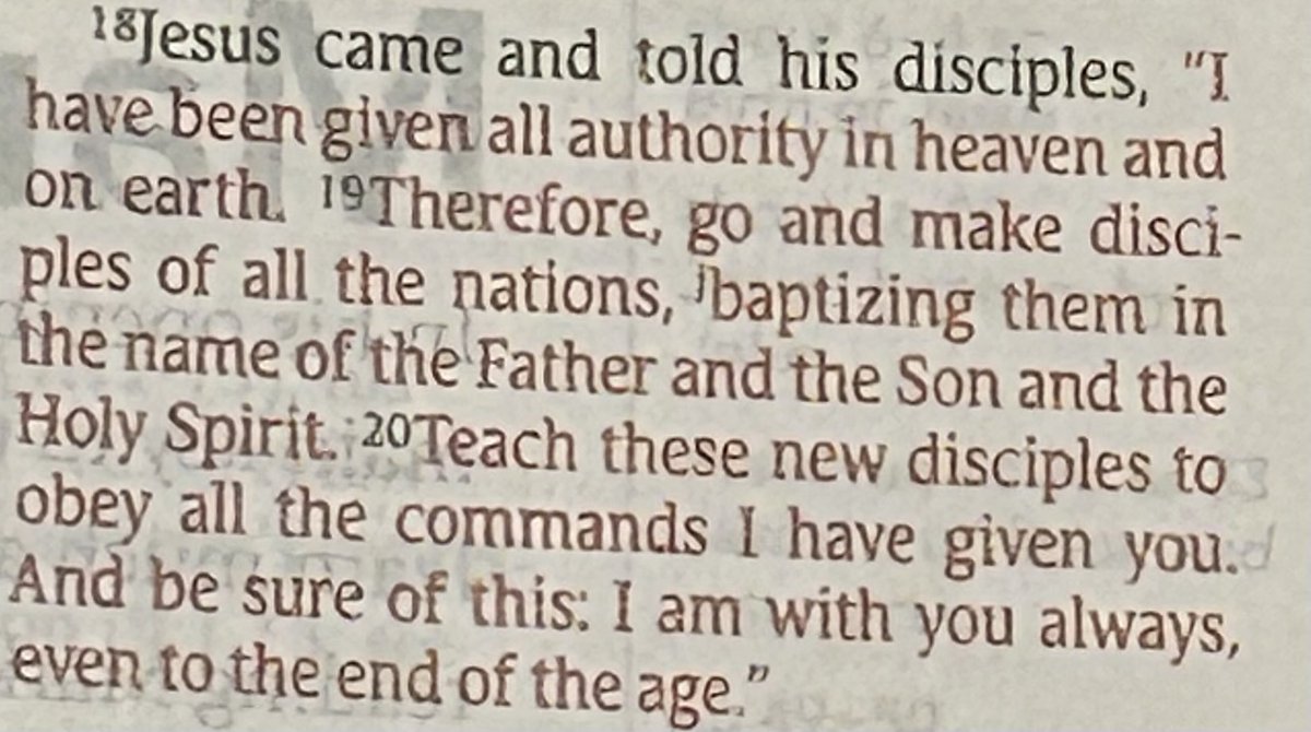 “Jesus’ Great Commission reminds us of our purpose — to go, share, teach, and trust. He is with us always, even to the very end of the age.” ✝️

#GreatCommission #Matthew28 #FaithInAction #ShareTheGospel #BibleVerse #ChristianEncouragement #WalkWithJesus #BibleScripture