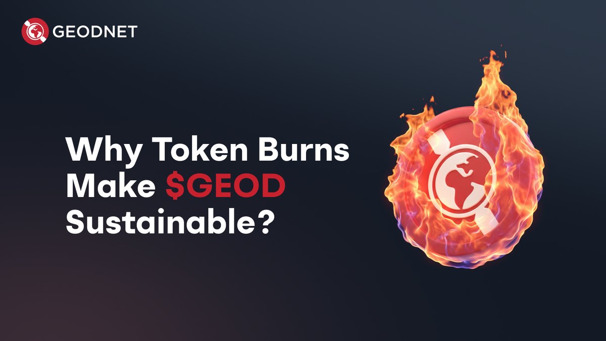GEODNET's tweet photo. Why Token Burns Make $GEOD Sustainable? Because it’s tied to real usage.

1. 80% of all network revenue = automatic buy + burn
2. More machines using GEODNET → less circulating supply
3. Demand comes from robots, drones, AVs, surveying, not market moods
4. Burns scale with real-world adoption, while emissions decline over time