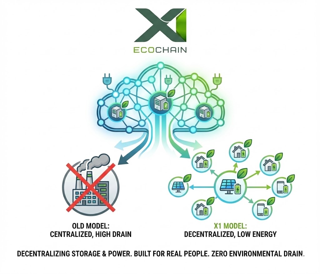 avisteck01's tweet image. Decentralizing storage and power: @X1_EcoChain isn’t just low energy, it’s built for real people. Each node leaks none of the environment drain but gives all of the backup. #X1EcoChain
#X1Node #GreenBlockchain #SustainableCrypto #DePIN