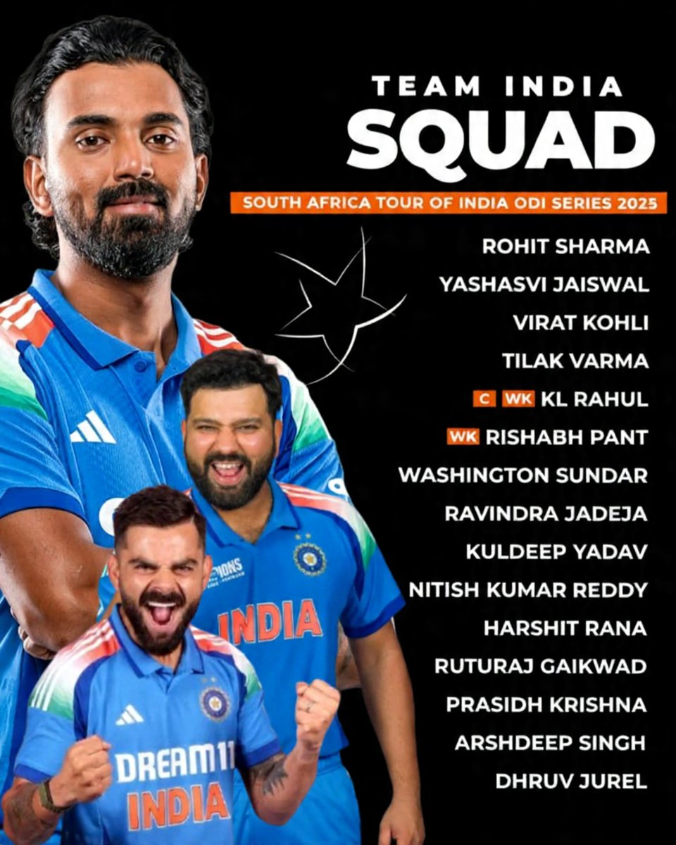 USAANDWORLD1's tweet photo. Team India has officially revealed their ODI squad for the upcoming series!😟 https://t.co/78bXPFsLyi