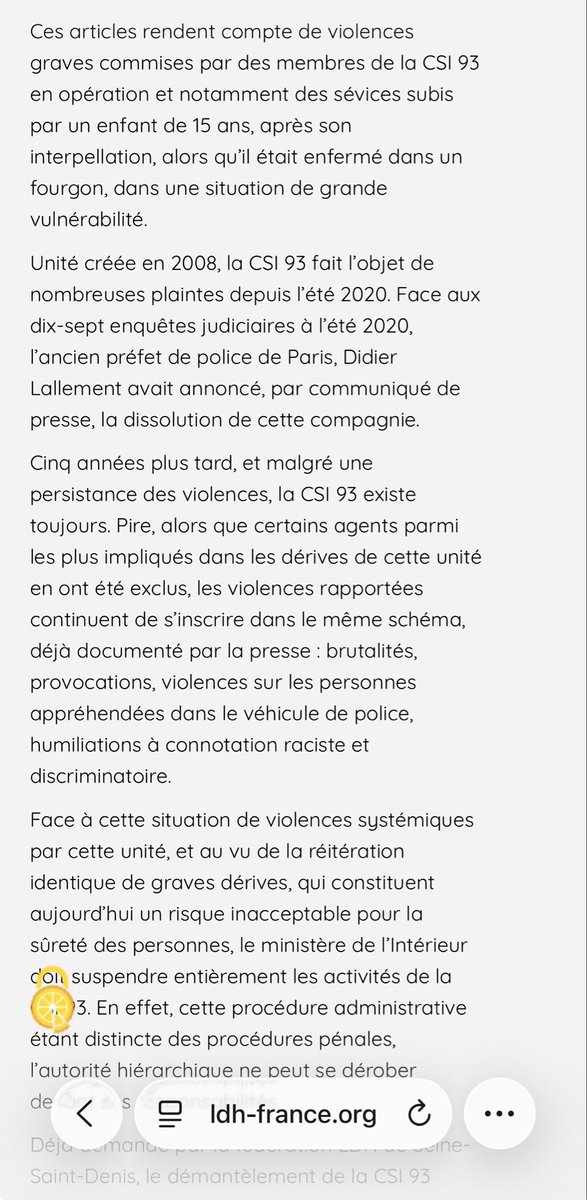 PaulTrismuth's tweet photo. La Compagnie de sécurisation et d'intervention #CSI Seine-St-Denis est depuis 2020 au cœur d'un vaste scandale.
Brutalités, racisme, vols, PV falsifiés...
La liste d'actes délictueux documentés
commis par des policiers de cette compagnie est vertigineuse.
#CSI93 #Paris #France https://t.co/SyXAUcIc7E