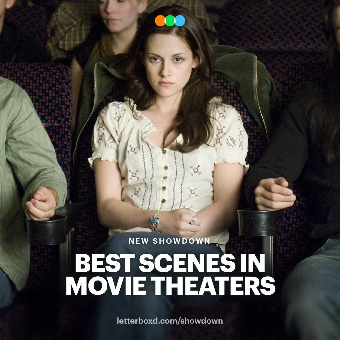 letterboxd's tweet image. 📽️ What is the best scene in a movie theater?   

As Nicole Kidman famously said, “We come to this place for magic.” For this week’s Showdown, come up with a list of ten films featuring your favorite scenes set in movie theaters.  

Start listing now: boxd.it/dmE