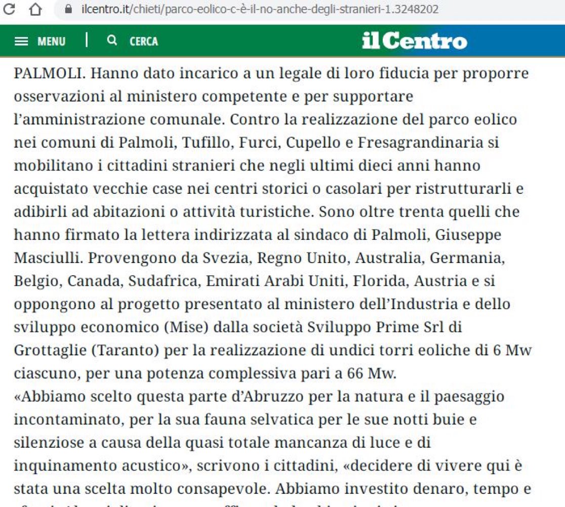 ladyonorato's tweet image. Spunta un’altra verità: il bosco di Palmoli dove si trova il casolare della famiglia Trevallion fa parte di un’area oggetto di un progetto per la realizzazione di un parco eolico. Ovviamente, la presenza di residenti ostacola il piano.