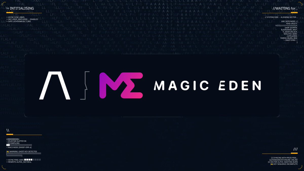 ALFAprotocol_KR's tweet image. &amp;gt;세컨더리 마켓 설정(MagicEden (x.com/MagicEden))

// 에셋 리스팅 준비 완료()
// 트레이딩 활성화 = 곧 시작()

A L F Λ → 새로운 유동성 필드 로딩 중...