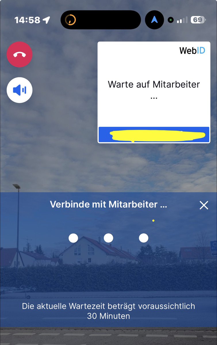 HKNDLKLC's tweet image. Unmöglich 👎 Bin seit 2 Tagen viermal nach stundenlangem Warten kurz vor der #Identifikation rausgeflogen 😤 Die angezeigte Wartezeit (30 Min.) stimmt vorne und hinten nicht. Nie mehr wieder #WebID