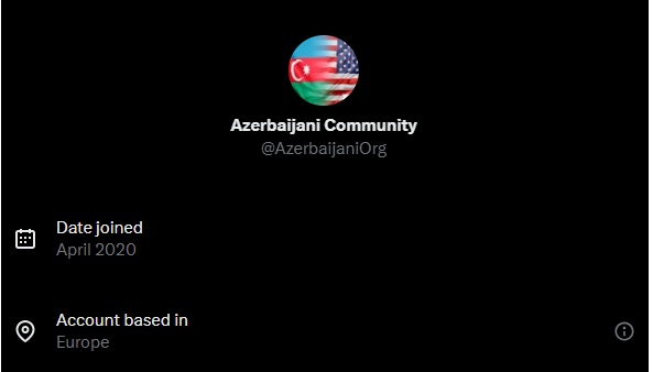 vartan84's tweet image. The jig is up for @NasimiAghayev&apos;s fabricated Azerbaijani Community of California group, now that Elon allows you to see where they are based. Europe, not California, where he serves as Amb to Germany. He&apos;s already dropped the California from the name, but 🇺🇸 image is still there