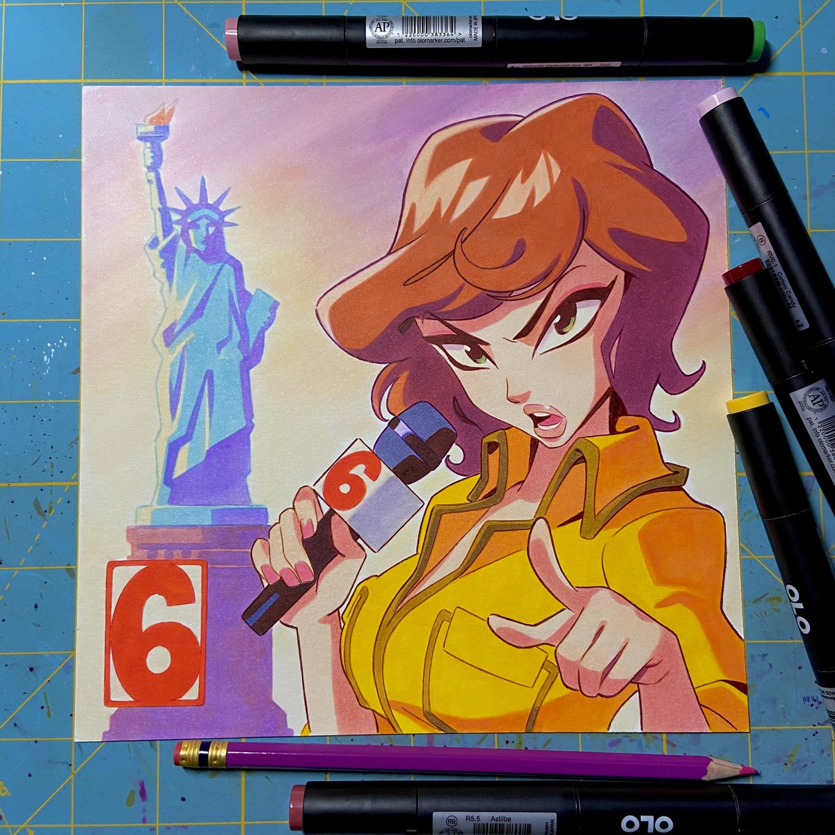 actionhankbeard's tweet image. April O’Neil with Olo Marker