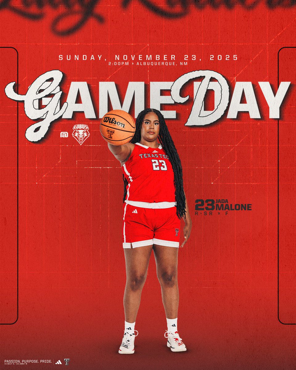 LadyRaiderWBB's tweet image. G-day. 

🆚 New Mexico
⏰ 2 PM CT
📍 Albuquerque, NM
📺 wreckem.co/4oaYyck
📊 wreckem.co/4o6H4hf
📻 wreckem.co/4hBR9Rw

#WreckEm