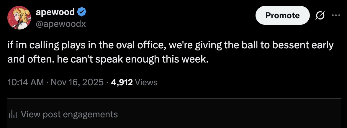 apewoodx's tweet image. they&apos;re finally getting the play calls