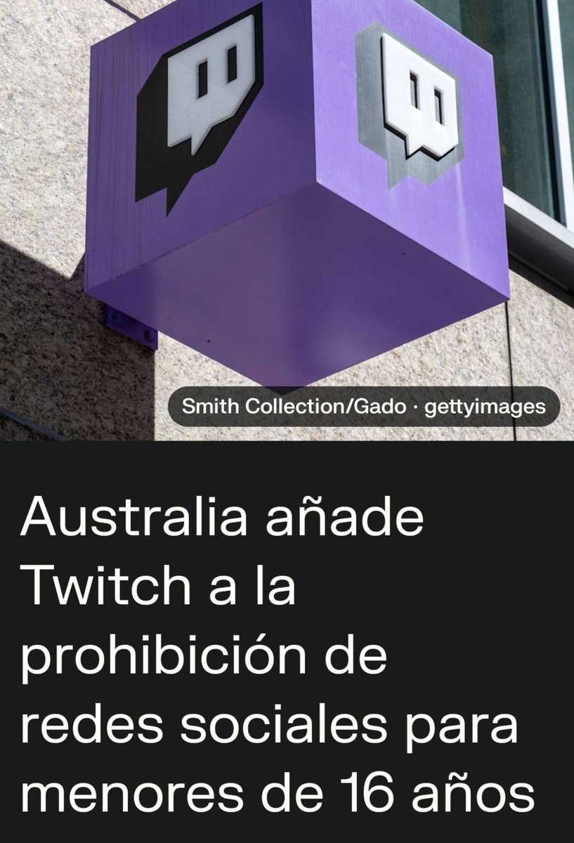 🇦🇺 El regulador de seguridad en línea de Australia anunció el viernes que Twitch de Amazon será incluido en la prohibición general de redes sociales del país para usuarios menores de 16 años
perplexity.ai/page/australia…