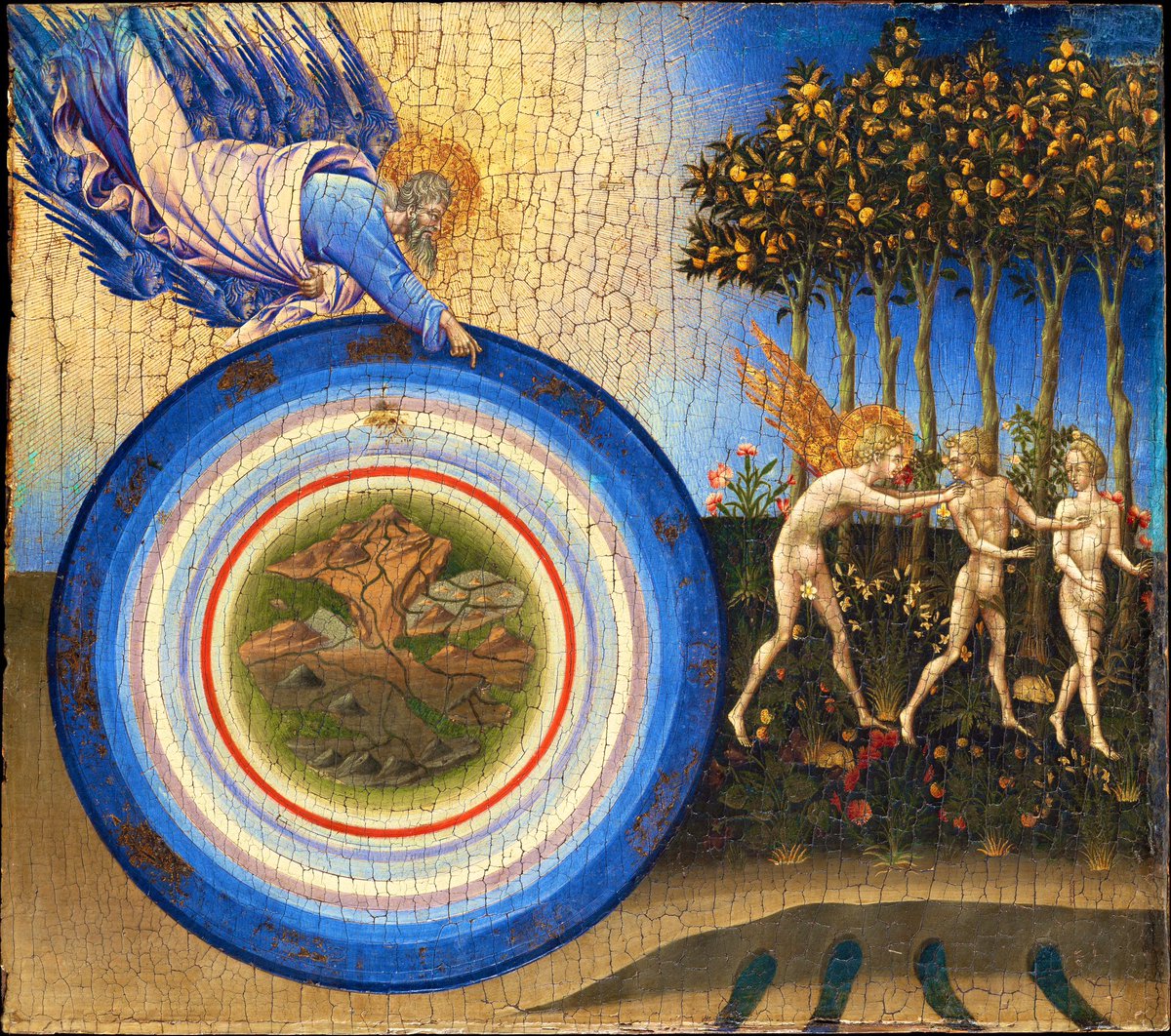 Plantagenet1455's tweet image. Creation and the Expulsion from Paradise, c. 1445.