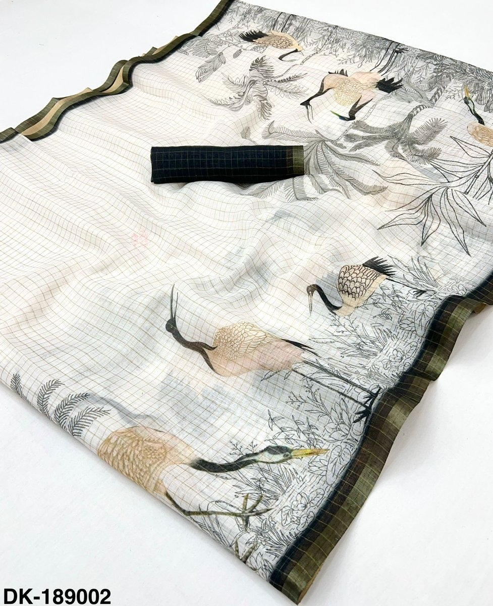 anmolrastogi's tweet image. Buy Beautiful Pure linen checks zari weaving Animal Print Sarees

DM for details 

#vocalforlocal