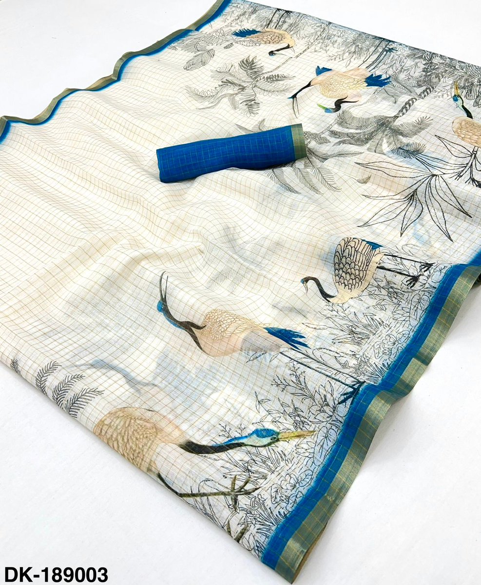 anmolrastogi's tweet image. Buy Beautiful Pure linen checks zari weaving Animal Print Sarees

DM for details 

#vocalforlocal