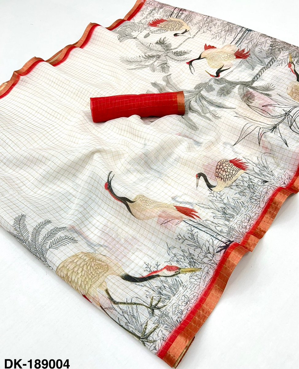 anmolrastogi's tweet image. Buy Beautiful Pure linen checks zari weaving Animal Print Sarees

DM for details 

#vocalforlocal