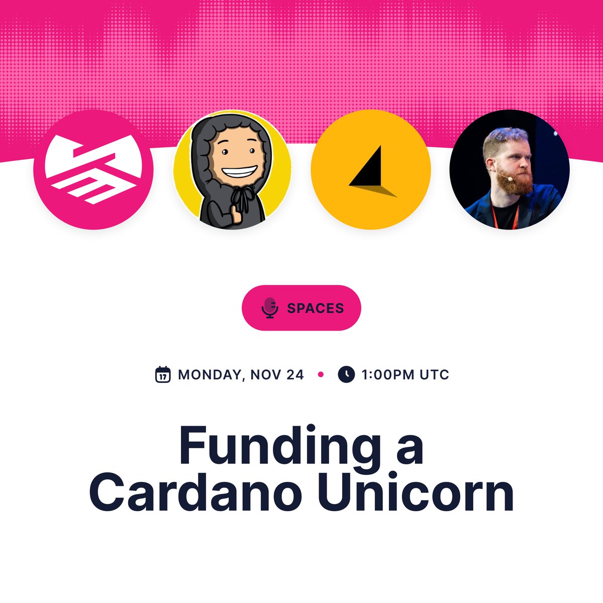 TokenAllies's tweet image. Funding a Cardano Unicorn - Rescheduled

Monday 24th November at 1 PM UTC:

How we plan to find the next Cardano unicorn, fund it as a community, and take part in the business&apos;s upside.

With a special appearance from @MrHunt , Founder of @SundialProtocol!

Set your reminders 👇
